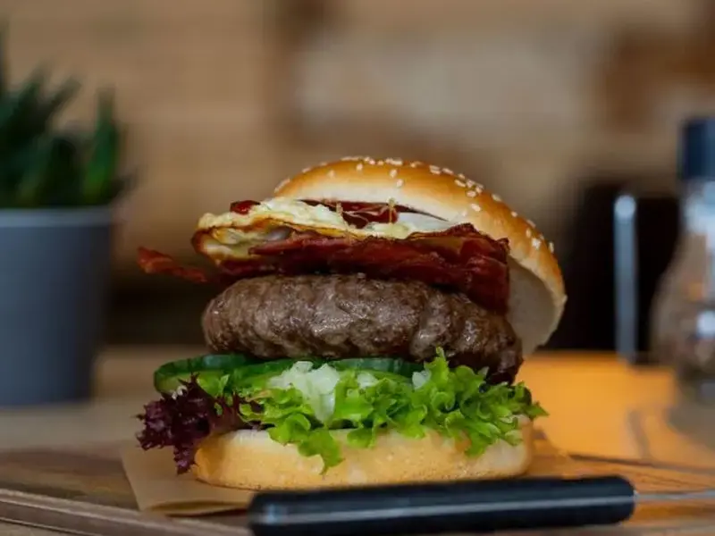 Build Your Own Burger + fries